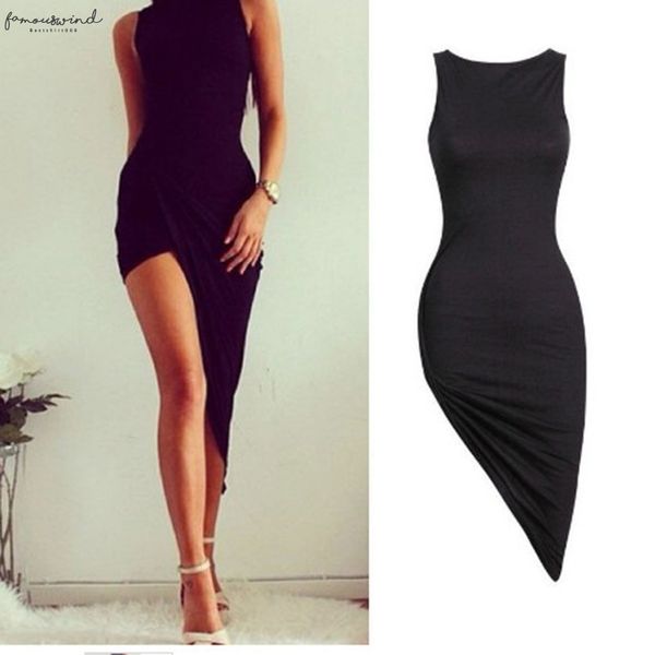 new oblique pendulum summer women dress sleeveless o neck solid sleeveless slim dress female asymmetrical mini party dress, Black;gray
new oblique pendulum summer women dress sleeveless o neck solid sleeveless slim dress female asymmetrical mini party dress, Black;gray