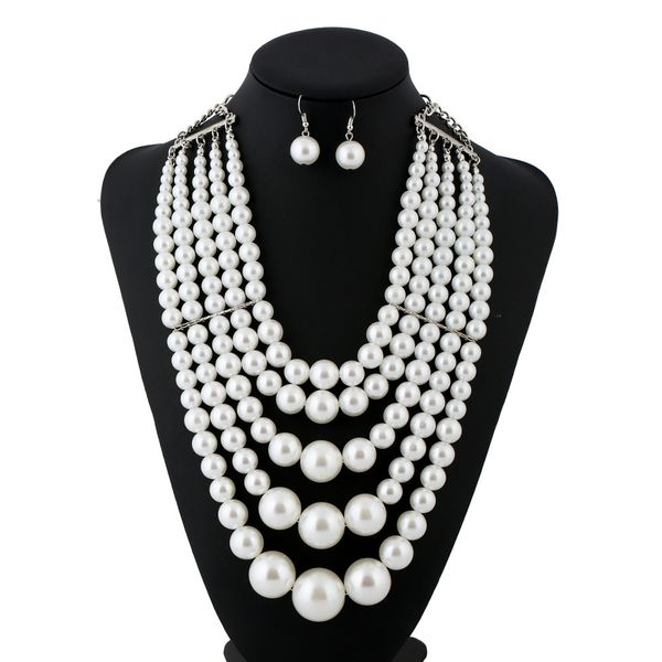 новые женщины преувеличенные big maxi многослойной strand ожерелье серьги bohemian партии pearl ювелирные наборы, Silver
новые женщины преувеличенные big maxi многослойной strand ожерелье серьги bohemian партии pearl ювелирные наборы, Silver