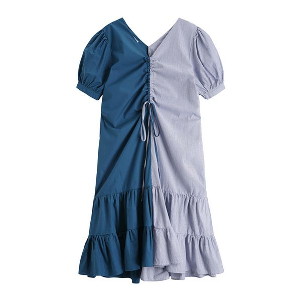 2019 new spring summer v-neck short sleeve striped split joint hem ruffles stitch temperament dress women fashion a926, Black;gray
2019 new spring summer v-neck short sleeve striped split joint hem ruffles stitch temperament dress women fashion a926, Black;gray