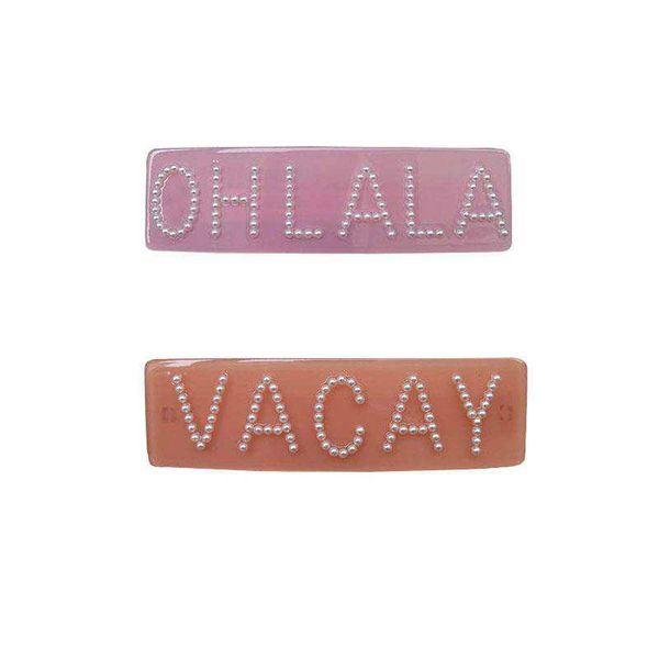 letter ohlala vacay rhinestone peral hairpin women fashion hair clip grip barrette hairclip, Golden;silver
letter ohlala vacay rhinestone peral hairpin women fashion hair clip grip barrette hairclip, Golden;silver