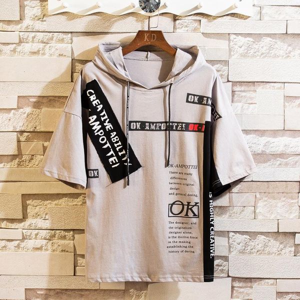 2020 summer men's cotton hoodie t-shirt casual half short sleeve hoodie loose clothing fashion tees harajuku t shirt homme, White;black
2020 summer men's cotton hoodie t-shirt casual half short sleeve hoodie loose clothing fashion tees harajuku t shirt homme, White;black