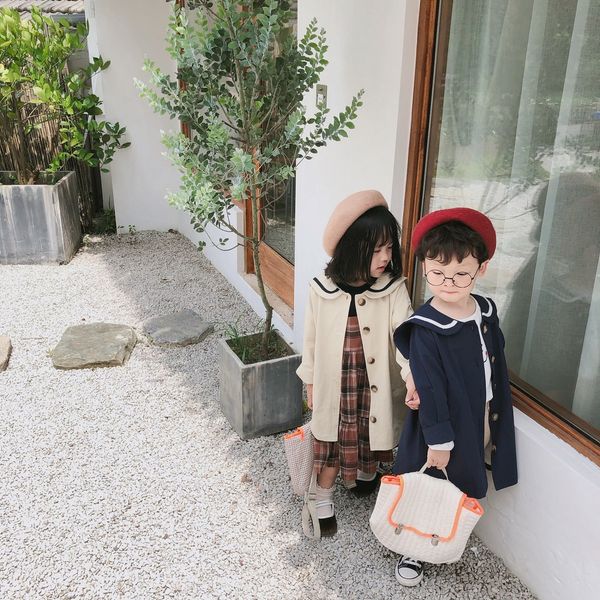 korean style boys girls sailor collar long trench coats autumn kids solid color loose long coats outwear, Camo
korean style boys girls sailor collar long trench coats autumn kids solid color loose long coats outwear, Camo