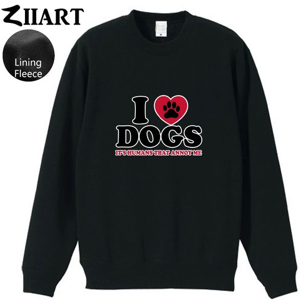 pet dog print i love dogs it's humans that annoy me couple clothes woman teenager girl fleece pullover sweatshirts ziiart, Black
pet dog print i love dogs it's humans that annoy me couple clothes woman teenager girl fleece pullover sweatshirts ziiart, Black