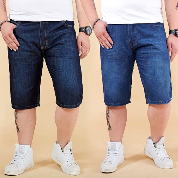 men's wear summer korean-style large size cowboy shorts fashion versatile knee-length denim shorts plus-sized lard-bucket breech, Blue
men's wear summer korean-style large size cowboy shorts fashion versatile knee-length denim shorts plus-sized lard-bucket breech, Blue
