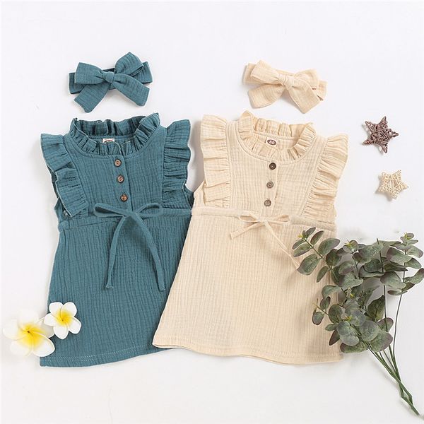 2020 new baby girls suits summer linen cotton kids clothing set button ruffle newborn dress+headband outfits toddler dress, Red;yellow
2020 new baby girls suits summer linen cotton kids clothing set button ruffle newborn dress+headband outfits toddler dress, Red;yellow