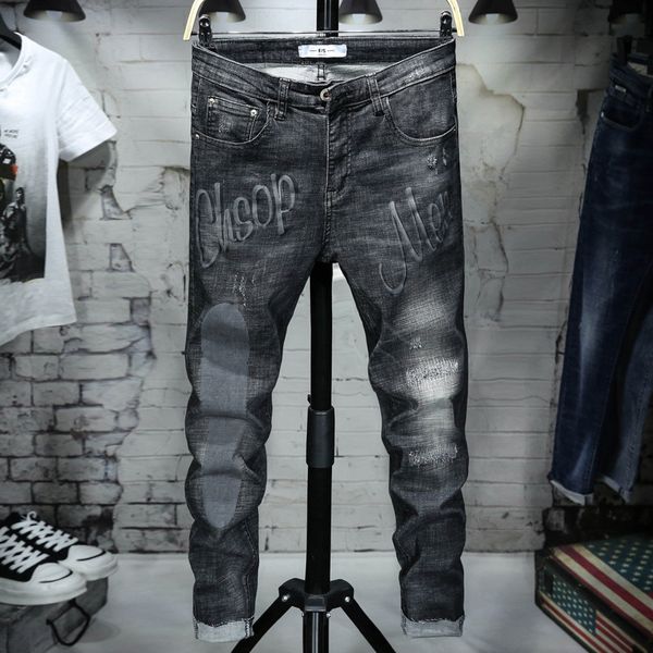 2019 spring summer new fashion tide brand cowboy nine pants korean version of men's pants slimming small feet denim mp425, Blue
2019 spring summer new fashion tide brand cowboy nine pants korean version of men's pants slimming small feet denim mp425, Blue
