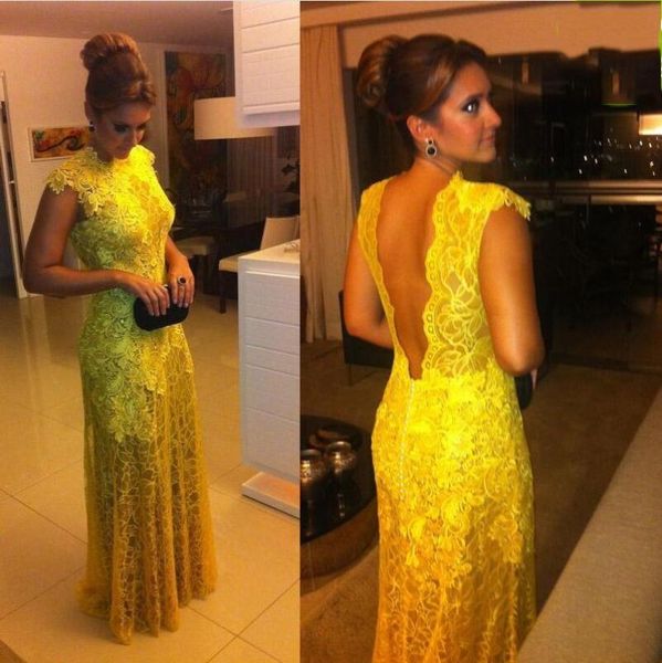 2019 new sheath yellow lace backless evening dresses with cap sleeve appliques sheer boat neck floor length prom gowns vestidos de, Black;red
2019 new sheath yellow lace backless evening dresses with cap sleeve appliques sheer boat neck floor length prom gowns vestidos de, Black;red