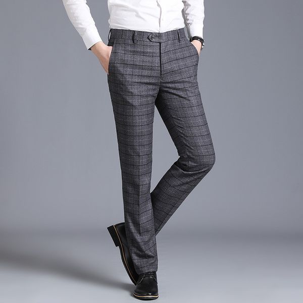 formal pants men 2020 business casual slim fit long trousers england classic plaid office suit pants wedding, White;black
formal pants men 2020 business casual slim fit long trousers england classic plaid office suit pants wedding, White;black