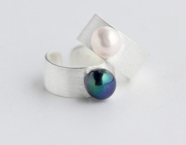 925 real. sterling silver jewelry freshwater cultured black /white pearl band ring thumb ring for party cocktail gtlj1174, Golden;silver
925 real. sterling silver jewelry freshwater cultured black /white pearl band ring thumb ring for party cocktail gtlj1174, Golden;silver