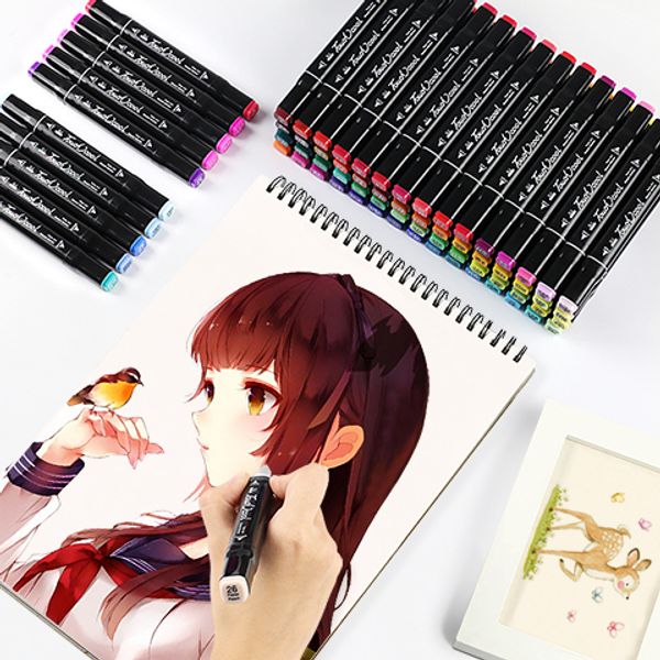 30/40/60/80/168 color set sketch markers for drawing dual brush pens alcohol ink felt-tip pens for children school artist
30/40/60/80/168 color set sketch markers for drawing dual brush pens alcohol ink felt-tip pens for children school artist