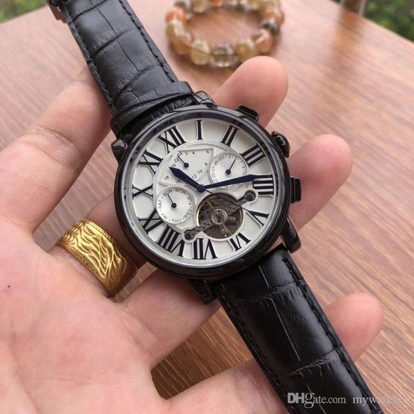 all sub-dials work fashion watches men flywheel mechanical automatic leather strap wrist watch for mens gift wholesale wristwatches, Slivery;brown
all sub-dials work fashion watches men flywheel mechanical automatic leather strap wrist watch for mens gift wholesale wristwatches, Slivery;brown