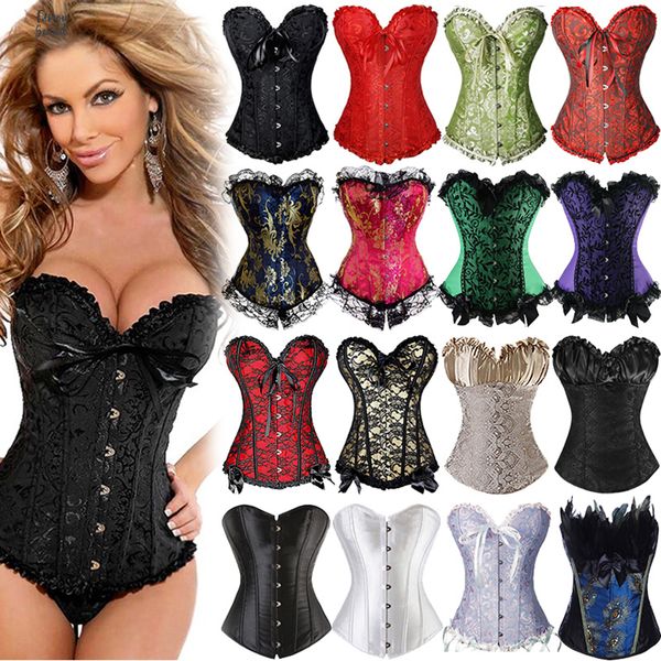 gothic steampunk satin corset multi lace up bustier women corselet and bustiers slim plus size boned colors, Black;white
gothic steampunk satin corset multi lace up bustier women corselet and bustiers slim plus size boned colors, Black;white