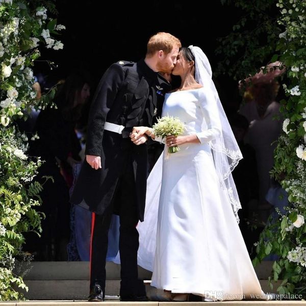 принцесса harrymeghan markle свадебные платья новейший 2020 бато шеи с длинными рукавами простые атласные длинные стреловидности bridal свад, White
принцесса harrymeghan markle свадебные платья новейший 2020 бато шеи с длинными рукавами простые атласные длинные стреловидности bridal свад, White