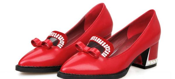 2019 women's shoes in spring and autumn with new style high heel coarse heel pointed end bowknot @9045, Black
2019 women's shoes in spring and autumn with new style high heel coarse heel pointed end bowknot @9045, Black