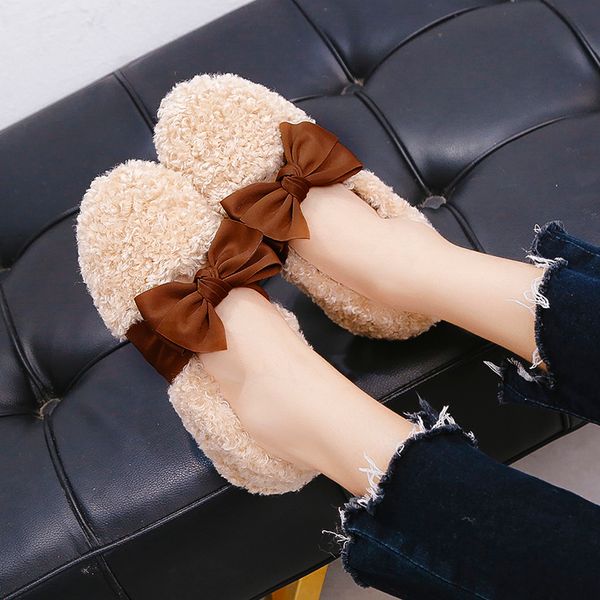 fur shoes female net red 2019 autumn and winter new wild cute bow plus velvet cotton shoes one foot peas, Black
fur shoes female net red 2019 autumn and winter new wild cute bow plus velvet cotton shoes one foot peas, Black