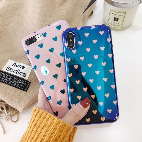 Smooth blu ray phone ca e for iphone 6 6 7 8 plu ca e fa hion retro love heart couple cover for iphone x ca e Smooth blu ray phone ca e for iphone 6 6 7 8 plu ca e fa hion retro love heart couple cover for iphone x ca e