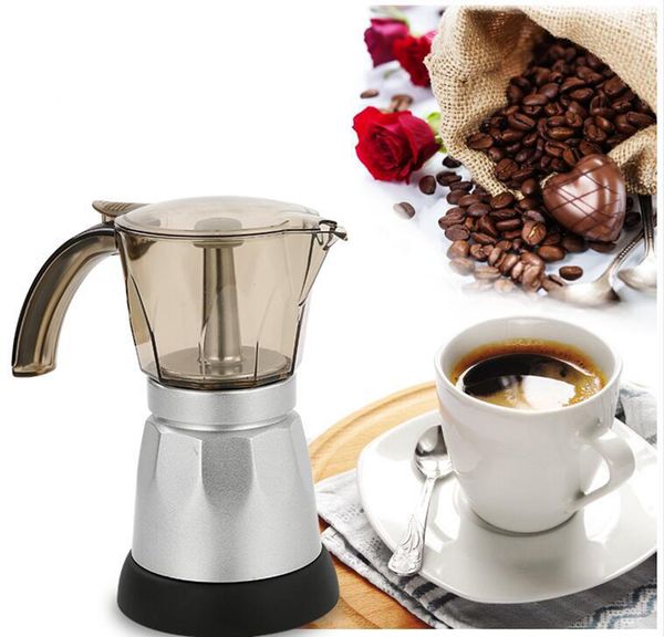 6cups/300ml electric coffee maker aluminum material coffee pots moka pot mocha coffe machine v60 coffee filter espresso maker
6cups/300ml electric coffee maker aluminum material coffee pots moka pot mocha coffe machine v60 coffee filter espresso maker