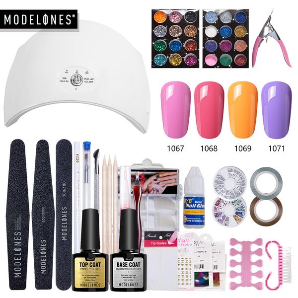 modelones 32pcs/lot 36w led lamp nail art tools kits diy nail design led gel hybrid gel polish set base coat
modelones 32pcs/lot 36w led lamp nail art tools kits diy nail design led gel hybrid gel polish set base coat