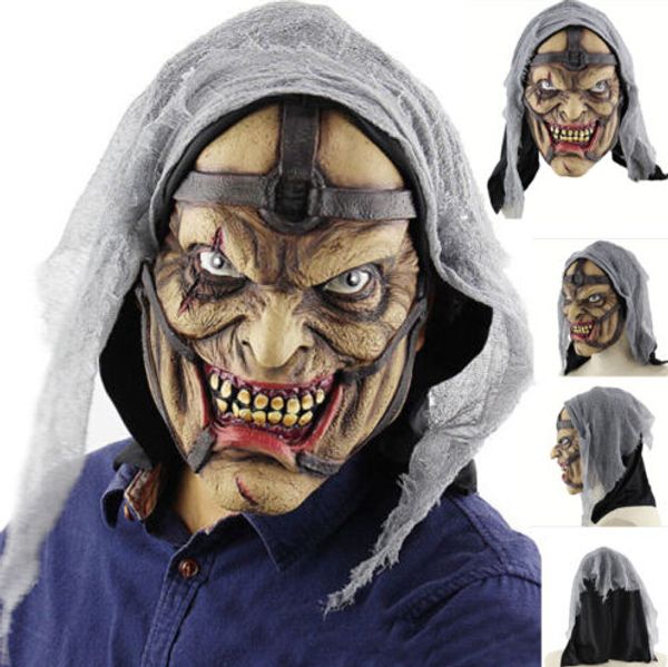 scary halloween horrible grimace party masks creepy realistic wizard mask cosplay costumes trick or treat halloween party masks (520204521) photo