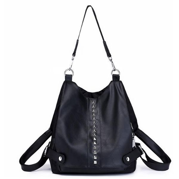 pu popular solid color soft rivet bag fashion simple popular girl small backpack
pu popular solid color soft rivet bag fashion simple popular girl small backpack