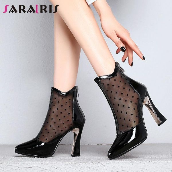 sarairis genuine leather ladies zipper casual boots spring boots women pointed toe high heels ankle shoes woman, Black
sarairis genuine leather ladies zipper casual boots spring boots women pointed toe high heels ankle shoes woman, Black