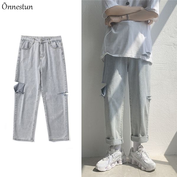 onnestun men's jeans new fashion straight men pants hip hop retro hole denim trousers man hip hop harajuku loose jeans for men, Blue
onnestun men's jeans new fashion straight men pants hip hop retro hole denim trousers man hip hop harajuku loose jeans for men, Blue