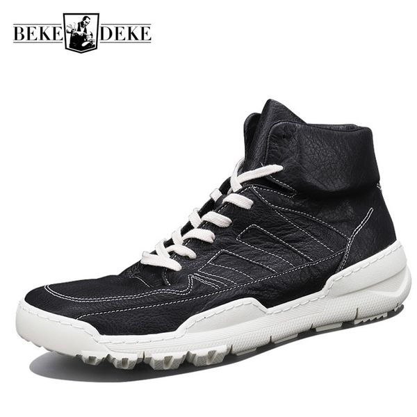 high genuine leather mens casual sneaker shoes sping autumn lace up round toe thick bottom male comfort vintage sport shoes, Black
high genuine leather mens casual sneaker shoes sping autumn lace up round toe thick bottom male comfort vintage sport shoes, Black