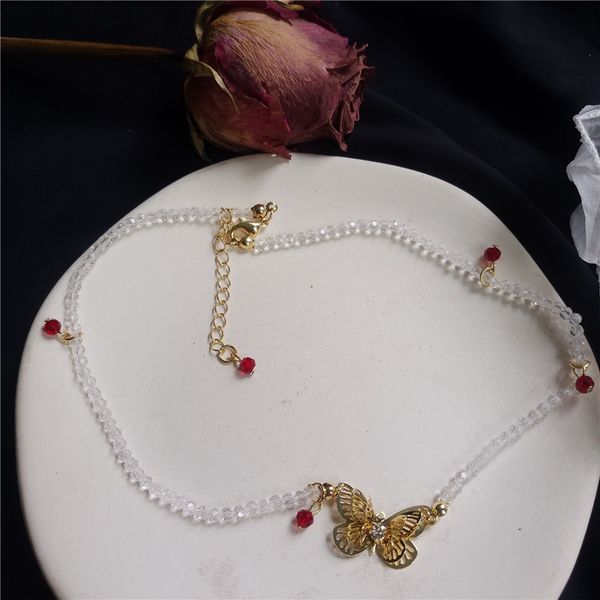 vintage sweet cute gold color butterfly necklace transparent crystal beads short choker necklace collares for women jewelry 2020, Golden;silver
vintage sweet cute gold color butterfly necklace transparent crystal beads short choker necklace collares for women jewelry 2020, Golden;silver