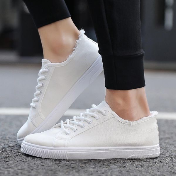 muqgew white canvas casual shoes for men plus size lace up fashion leisure sneakers teenager shoes student canvas footwear, Black
muqgew white canvas casual shoes for men plus size lace up fashion leisure sneakers teenager shoes student canvas footwear, Black