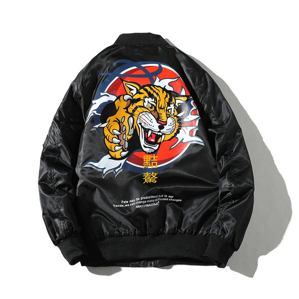 men tiger printed embrodery thin jacket tracksuit coats loose hip hop stand collar male windbreaker streetwear yokosuka coat, Black;brown
men tiger printed embrodery thin jacket tracksuit coats loose hip hop stand collar male windbreaker streetwear yokosuka coat, Black;brown