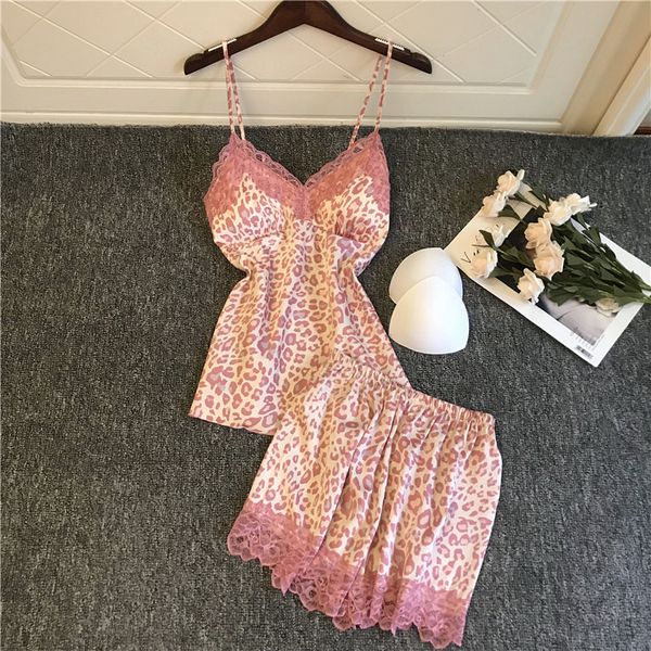 bzel pink leopard pajama nightwear lace spaghetti strap shorts pijamas for women soft underwear fashion sweet sleepwear 2pc, Black;red
bzel pink leopard pajama nightwear lace spaghetti strap shorts pijamas for women soft underwear fashion sweet sleepwear 2pc, Black;red
