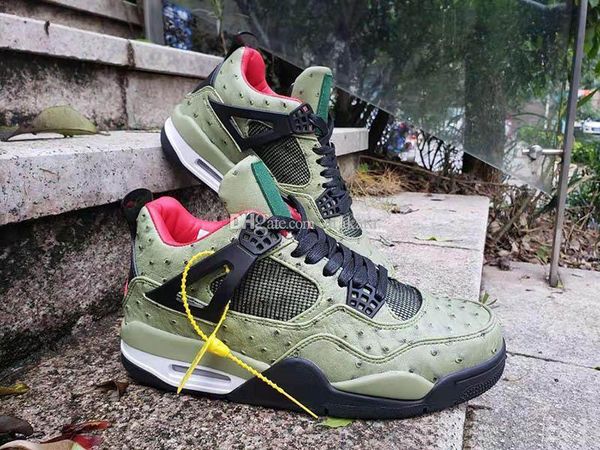 2019 new travis x jumpman 4 mens green ostrich skin leather 4 4s basketball shoes retro size 40-47
2019 new travis x jumpman 4 mens green ostrich skin leather 4 4s basketball shoes retro size 40-47