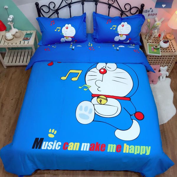 anime bedding set doraemon kids children pure cotton quilt cover twin  king cute duvet cover flat sheet music bedclothes 
anime bedding set doraemon kids children pure cotton quilt cover twin  king cute duvet cover flat sheet music bedclothes