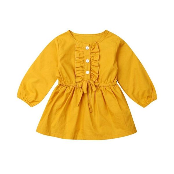 toddler infant baby girl dress autumn ruffles long sleeve yellow knee length a-line casual solid dresses, Red;yellow
toddler infant baby girl dress autumn ruffles long sleeve yellow knee length a-line casual solid dresses, Red;yellow