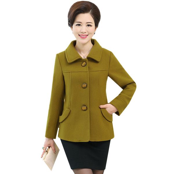fashion short coats autumn winter women wool jacket single-breasted loose middle-aged female plus size woolen coat overcoat t93, Black
fashion short coats autumn winter women wool jacket single-breasted loose middle-aged female plus size woolen coat overcoat t93, Black