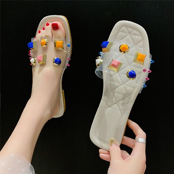 женщины прозрачные jelly трусы-летней женщины красочные заклепка flat тапочки сандалии женские туфли-женщина тапочки, Black
женщины прозрачные jelly трусы-летней женщины красочные заклепка flat тапочки сандалии женские туфли-женщина тапочки, Black