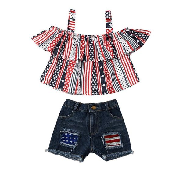 малыш ребенок 4 июля stars stripe print патриотические tops + джинсовые шорты нарядах детские наборы девочки ребенка одежды детской одежды, White
малыш ребенок 4 июля stars stripe print патриотические tops + джинсовые шорты нарядах детские наборы девочки ребенка одежды детской одежды, White