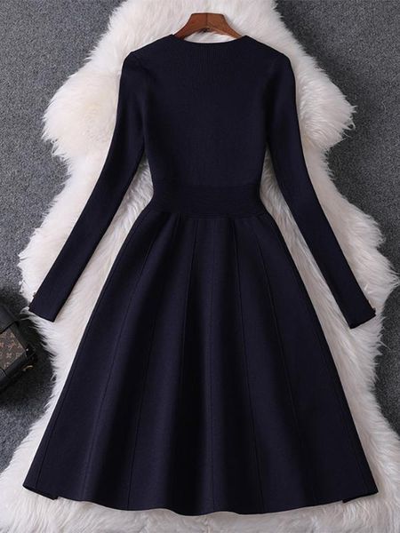casual dresses dress women clothes 2021 knited sweater vintage spring autumn elegant vestidos robe femme 87836 yy2501, Black;gray
casual dresses dress women clothes 2021 knited sweater vintage spring autumn elegant vestidos robe femme 87836 yy2501, Black;gray