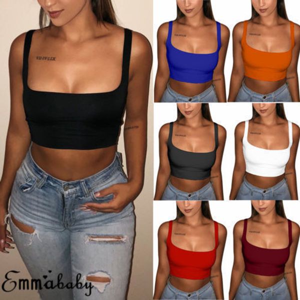 дамы топы женщина танки топы женщины tank vest crop top summer strappy твердые конфеты цвета жилет спорт top нижнее белье топике, White
дамы топы женщина танки топы женщины tank vest crop top summer strappy твердые конфеты цвета жилет спорт top нижнее белье топике, White