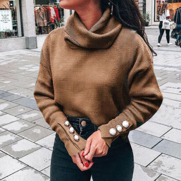 knitted sweater women long sleeve vintage button sweater pullovers 2019 autumn office sweaters lady solid color soft loose, Black;red
knitted sweater women long sleeve vintage button sweater pullovers 2019 autumn office sweaters lady solid color soft loose, Black;red