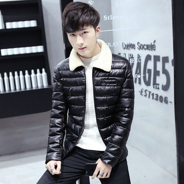 winter men cotton overcoat 2018 new style youth thick clothes korean-style leather cotton-padded jacket winter with fur collar c, Black
winter men cotton overcoat 2018 new style youth thick clothes korean-style leather cotton-padded jacket winter with fur collar c, Black