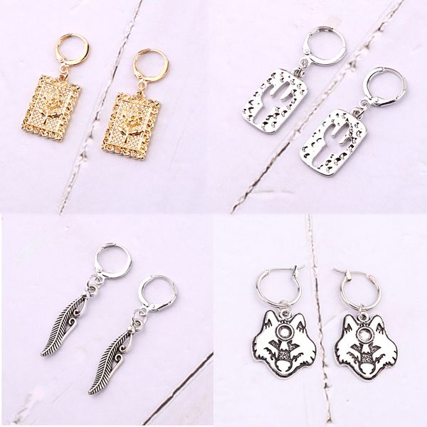 dayoff vintage feather leaf rose flower plant small hoop earrings women men animal pendant circle eearings gril jewelry e596, Golden;silver
dayoff vintage feather leaf rose flower plant small hoop earrings women men animal pendant circle eearings gril jewelry e596, Golden;silver