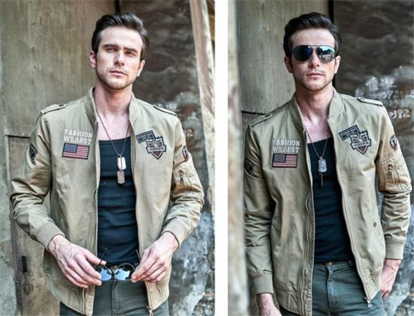 spring fashion the pilot men jackets stand collar long sleeve mens coat, Black;brown
spring fashion the pilot men jackets stand collar long sleeve mens coat, Black;brown