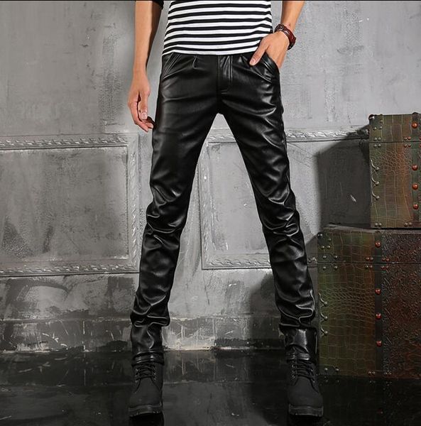 motorcycle pants men skinny trousers casual thermal leather pants for men autumn winter plus velvet thicken straight stitching, Black
motorcycle pants men skinny trousers casual thermal leather pants for men autumn winter plus velvet thicken straight stitching, Black