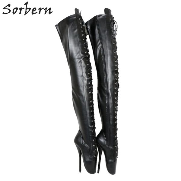inch ballet heels crotch thigh high boots for women stilettos custom alternative footwear custom fetish boots, Black
inch ballet heels crotch thigh high boots for women stilettos custom alternative footwear custom fetish boots, Black