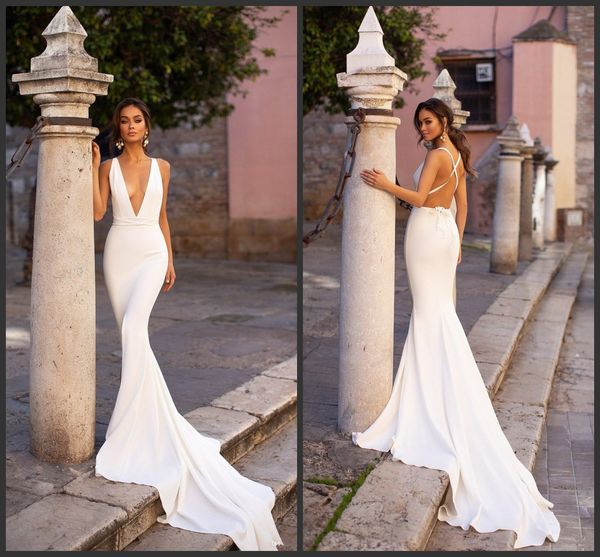 2019 new white evening dresses v neck cross back mermaid prom dresses abendkleid simple white red carpet celebrity dresses, Black;red
2019 new white evening dresses v neck cross back mermaid prom dresses abendkleid simple white red carpet celebrity dresses, Black;red