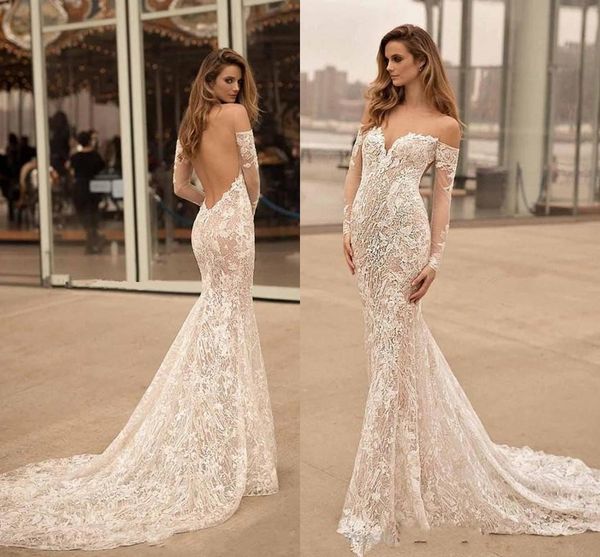 Long Sleeve Off The Shoulder Berta Meremaid Wedding Dresses 2018 Sweetheart Elegant Sexy Backless Lace Applique Wedding Gowns Bridal Dress
Long Sleeve Off The Shoulder Berta Meremaid Wedding Dresses 2018 Sweetheart Elegant Sexy Backless Lace Applique Wedding Gowns Bridal Dress