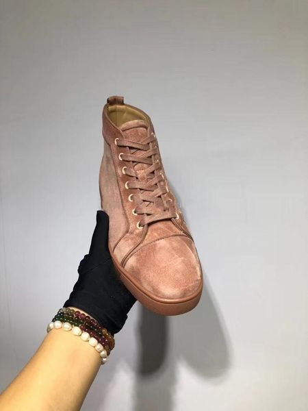 2019 suede spiked red bottom sneaker shoes fashion men's flat red bottom high sneaker signature no spikes laces-up wholesale, Black
2019 suede spiked red bottom sneaker shoes fashion men's flat red bottom high sneaker signature no spikes laces-up wholesale, Black
