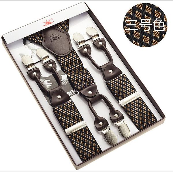 120cm long 3.5cm width large size wide suspenders men suspenders genuine leather 6 clips classic lengthened, Black;white
120cm long 3.5cm width large size wide suspenders men suspenders genuine leather 6 clips classic lengthened, Black;white