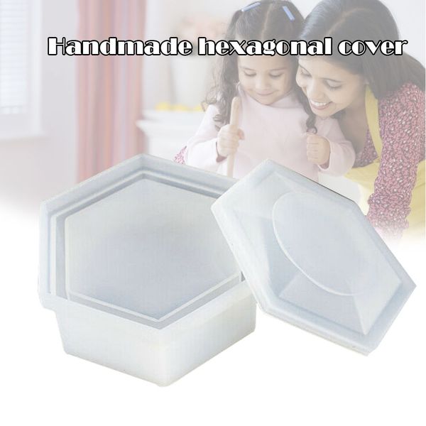 silicone sexangle mold jewellery storage box diy making mould casting craft vj-drop, Slivery;brown
silicone sexangle mold jewellery storage box diy making mould casting craft vj-drop, Slivery;brown